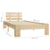 Sengeramme heltre furu 100x200 cm