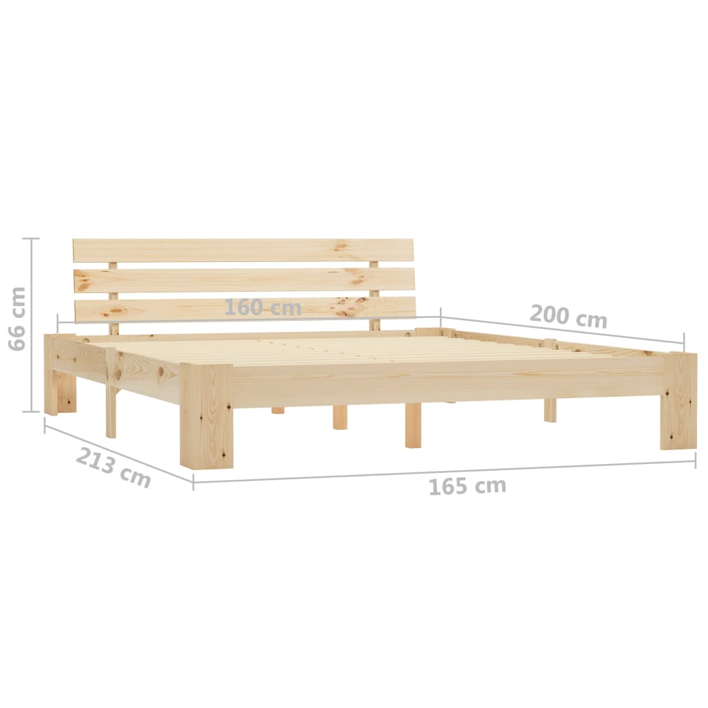Sengeramme med hodegavl 160x200 cm heltre furu