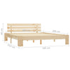 Sengeramme uten madrass 180x200 cm heltre furu