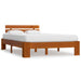 Sengeramme med hodegavl honningbrun 140x200 cm heltre furu