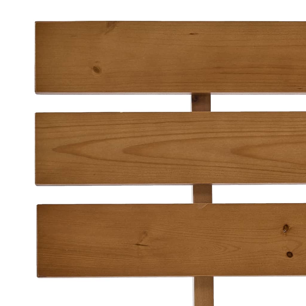 Sengeramme med hodegavl honningbrun 140x200 cm heltre furu