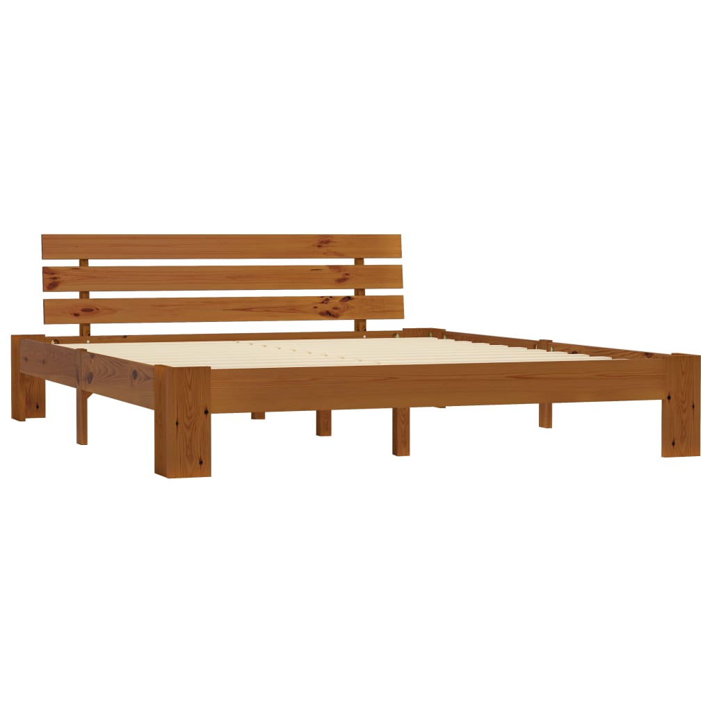 Sengeramme honningbrun heltre furu 180x200 cm