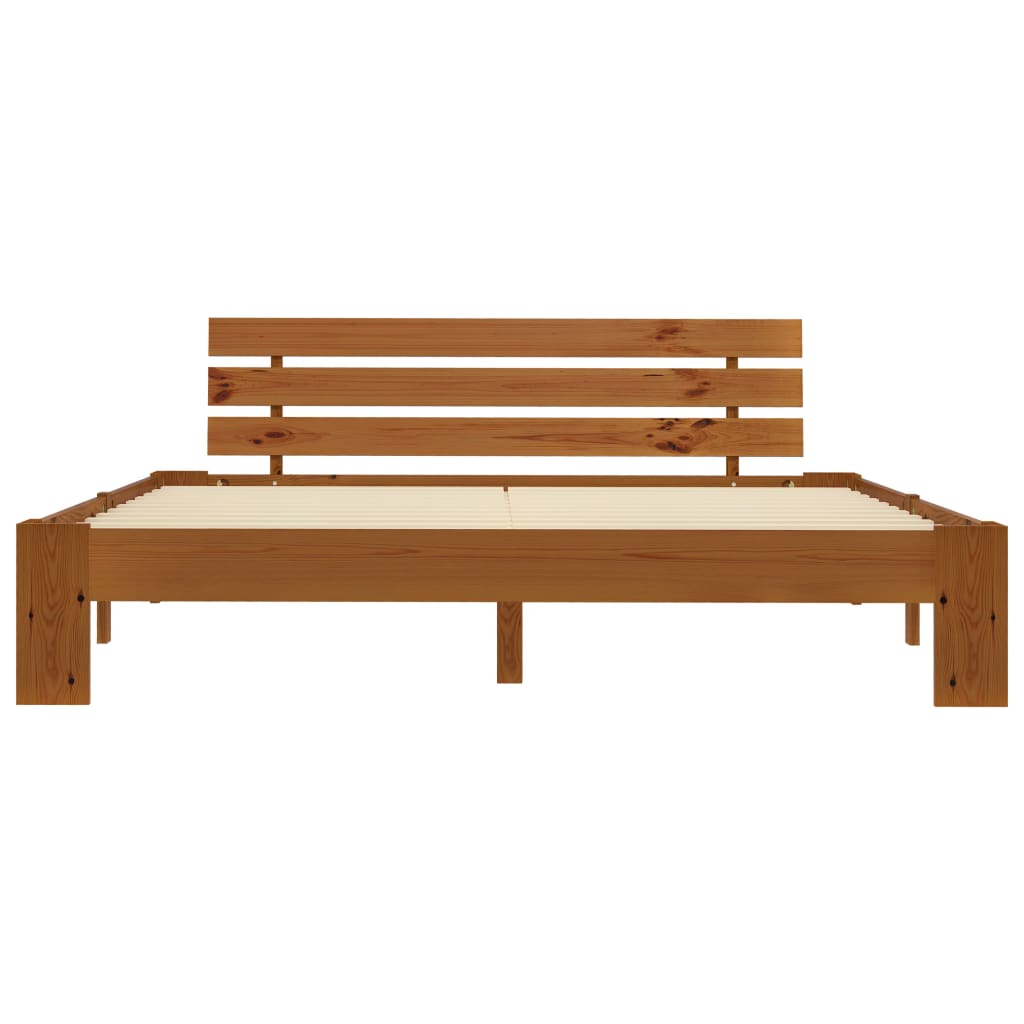 Sengeramme honningbrun heltre furu 180x200 cm