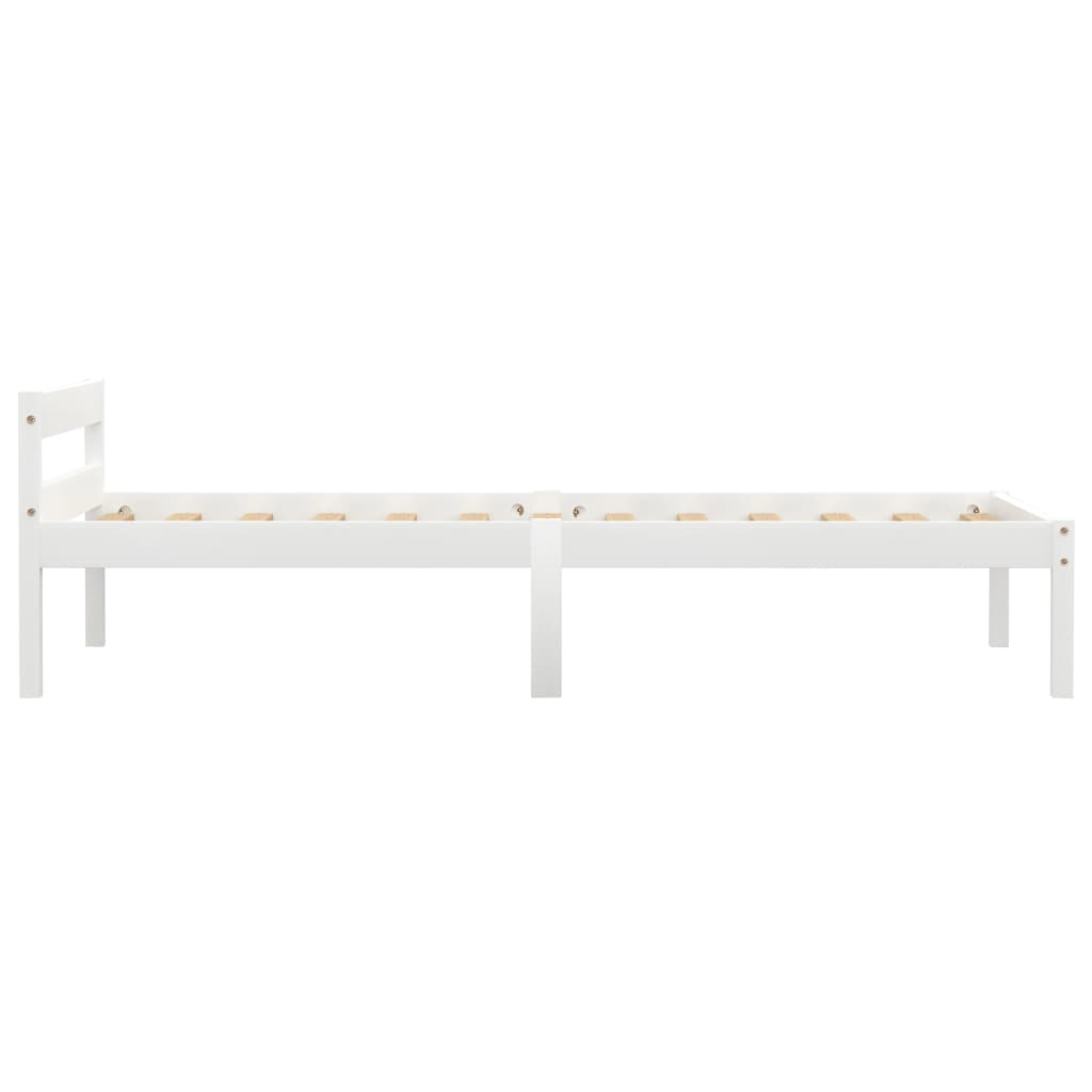 Sengeramme hvit heltre furu 90x200 cm