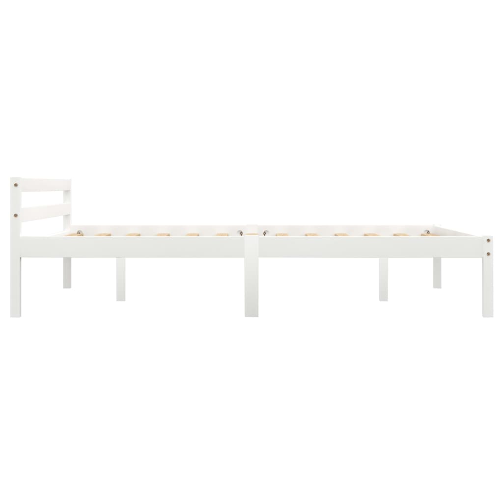 Sengeramme hvit heltre furu 140x200 cm