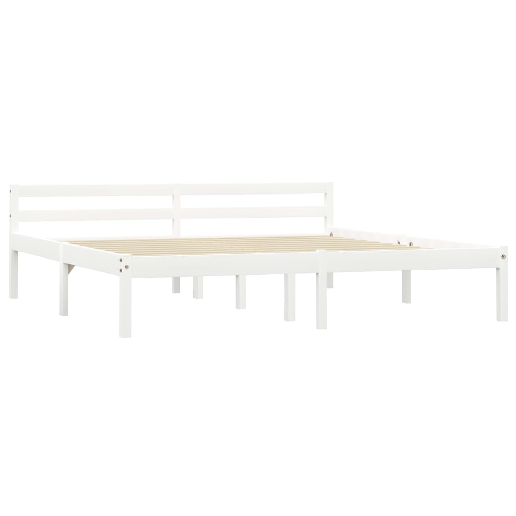 Sengeramme hvit heltre furu 180x200 cm