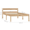 Sengeramme heltre furu 100x200 cm