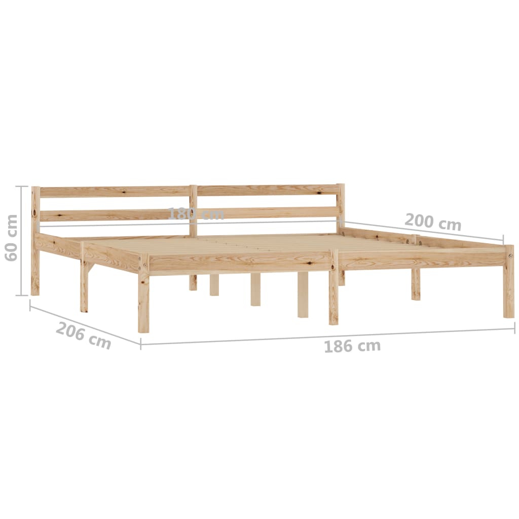 Sengeramme heltre furu 180x200 cm
