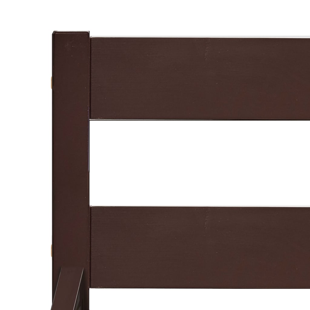Sengeramme mørkebrun heltre furu 100x200 cm