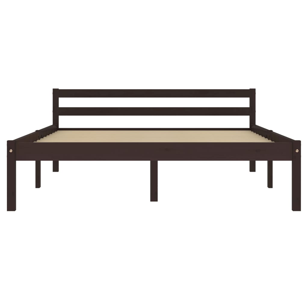 Sengeramme mørkebrun heltre furu 120x200 cm