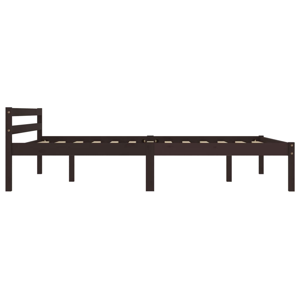 Sengeramme mørkebrun heltre furu 120x200 cm