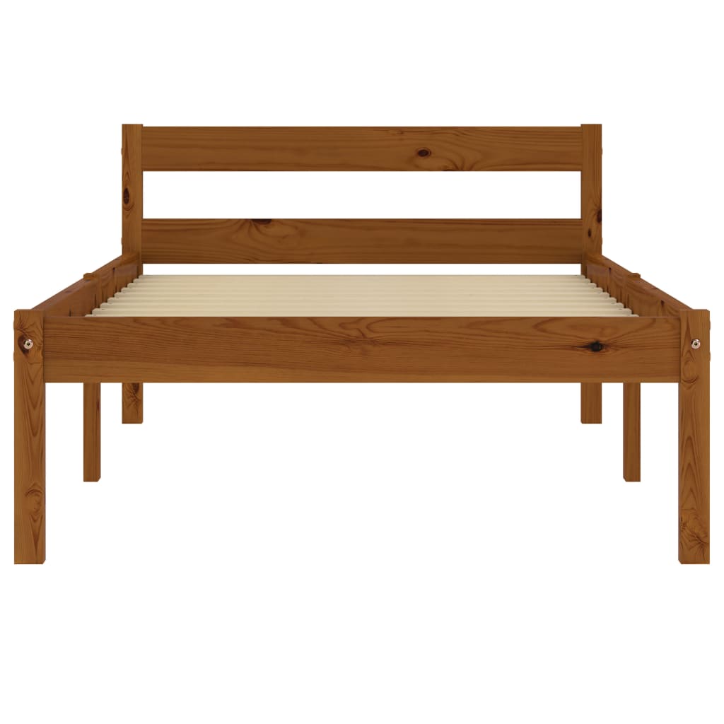 Sengeramme honningbrun heltre furu 100x200 cm