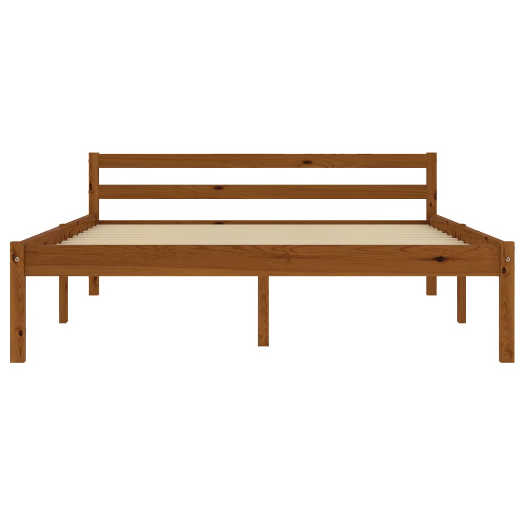 Sengeramme honningbrun heltre furu 140x200 cm