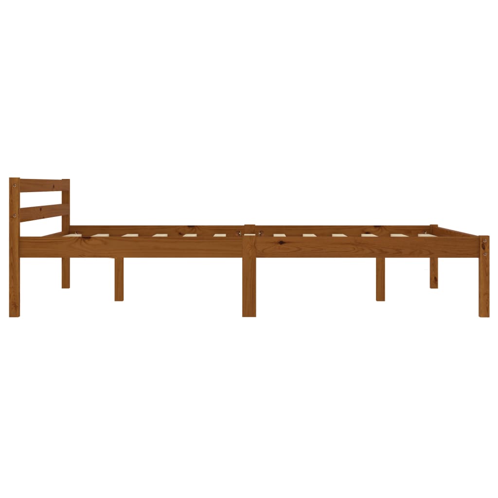 Sengeramme honningbrun heltre furu 140x200 cm