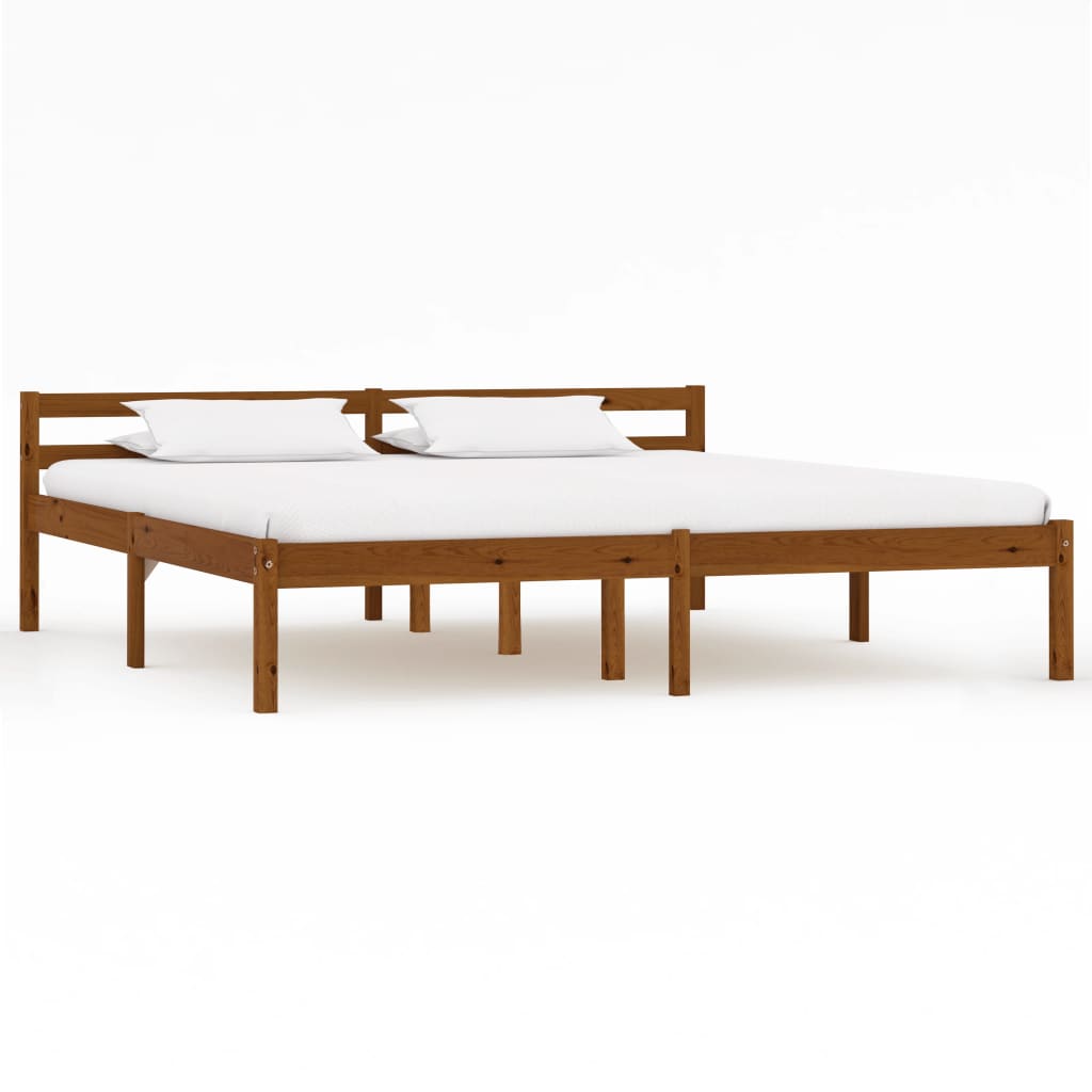 Sengeramme honningbrun heltre furu 160x200 cm