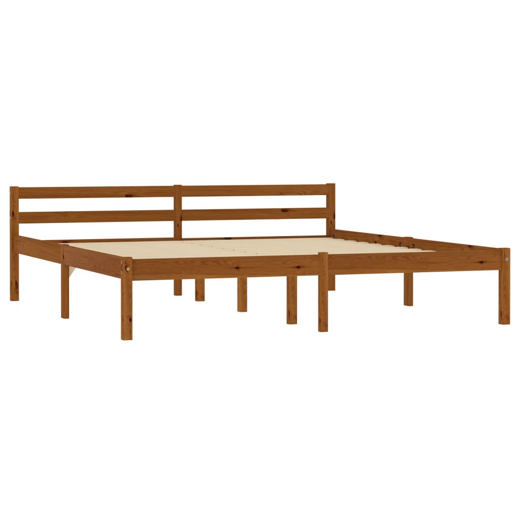 Sengeramme honningbrun heltre furu 160x200 cm