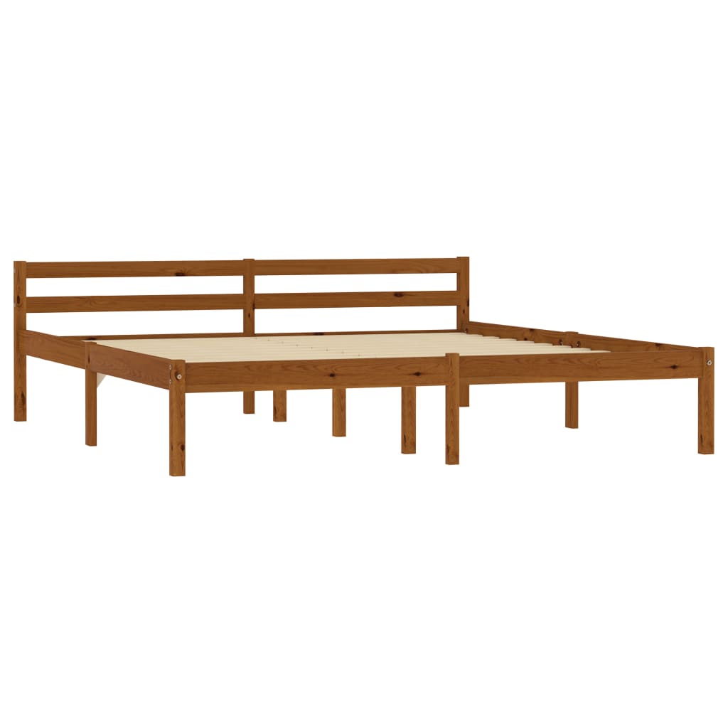 Sengeramme honningbrun heltre furu 180x200 cm
