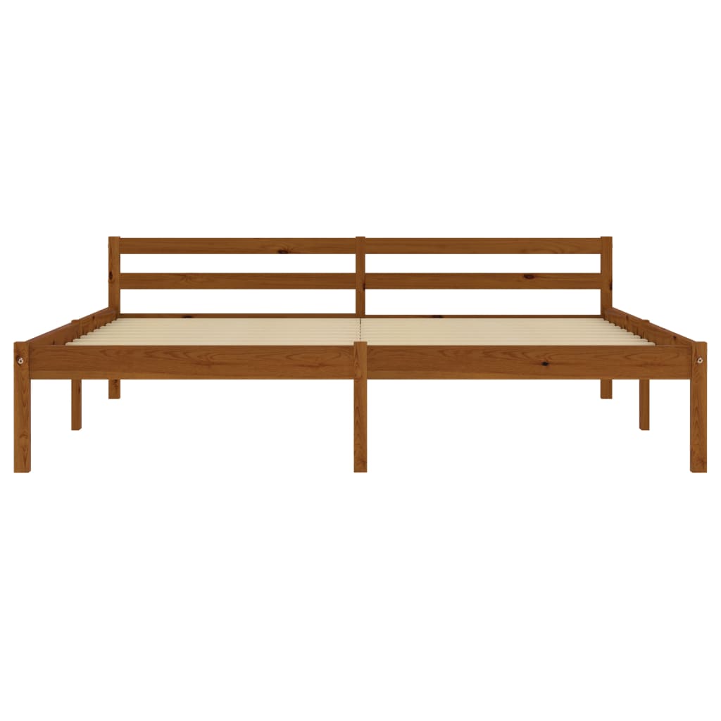 Sengeramme honningbrun heltre furu 180x200 cm