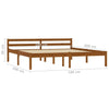 Sengeramme honningbrun heltre furu 180x200 cm