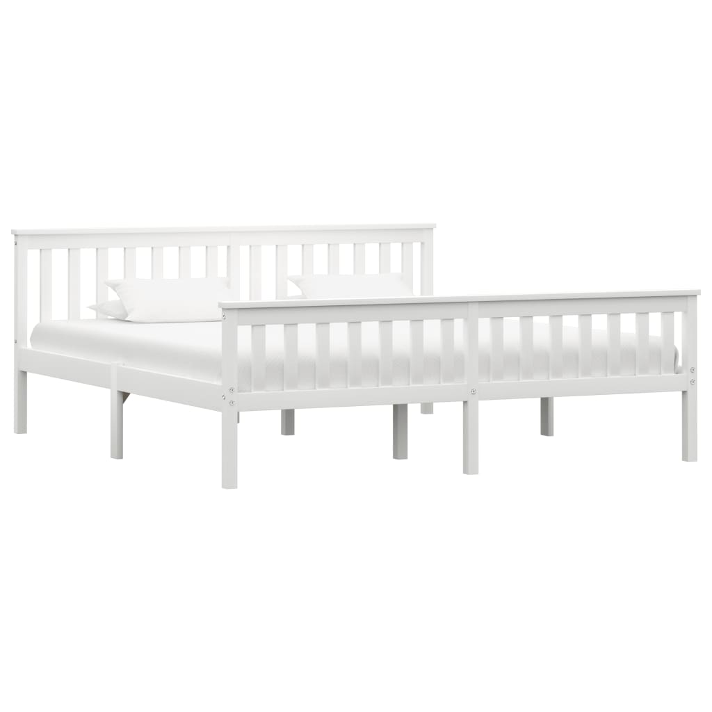 Sengeramme hvit heltre furu 180x200 cm