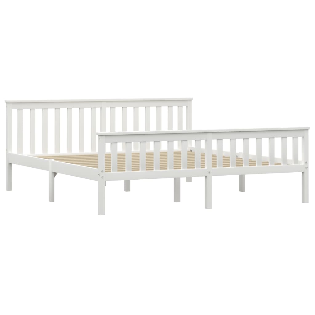 Sengeramme hvit heltre furu 180x200 cm