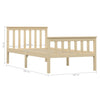 Sengeramme naturlig heltre furu 100x200 cm