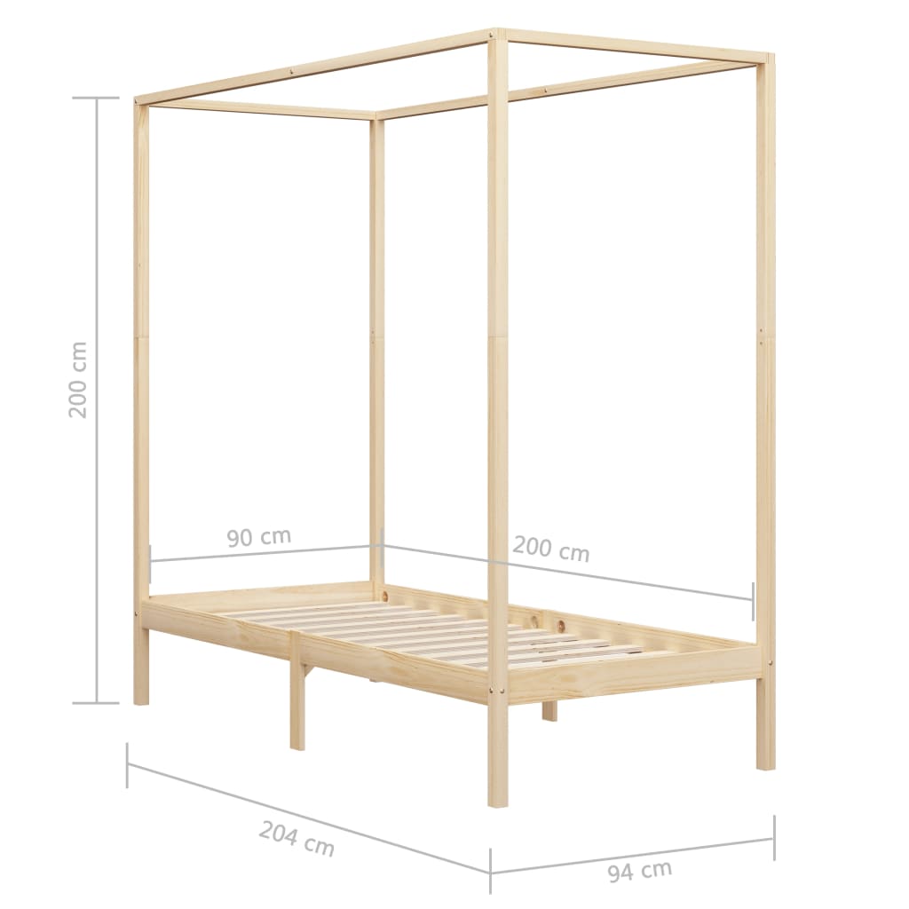 Himmelsengeramme heltre furu 90x200 cm