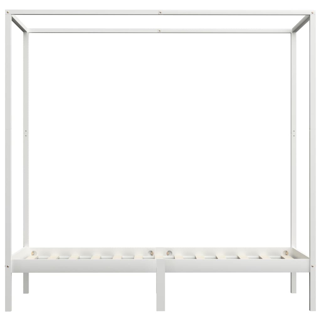 Himmelsengeramme heltre furu hvit 100x200 cm