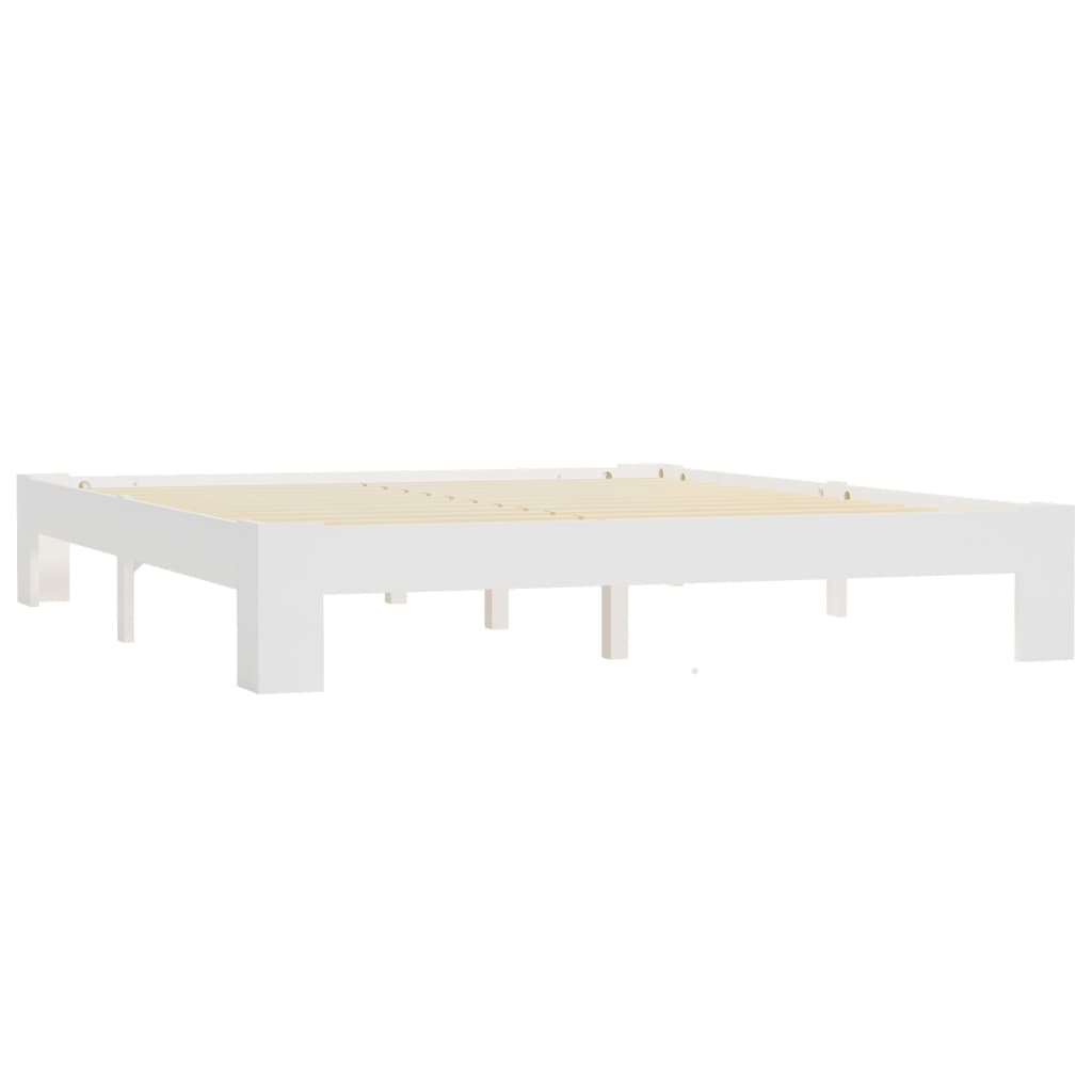 Sengeramme hvit heltre furu 160x200 cm