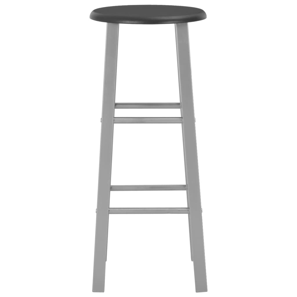 Barsett 3 deler tre og stål svart