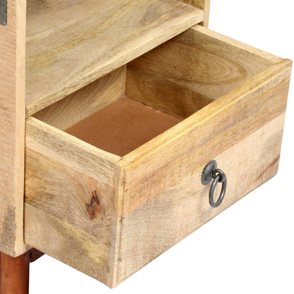 Nattbord 40x30x52 cm grov heltre mango