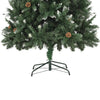 Kunstig juletre med furukongler og hvitt glitter 210 cm