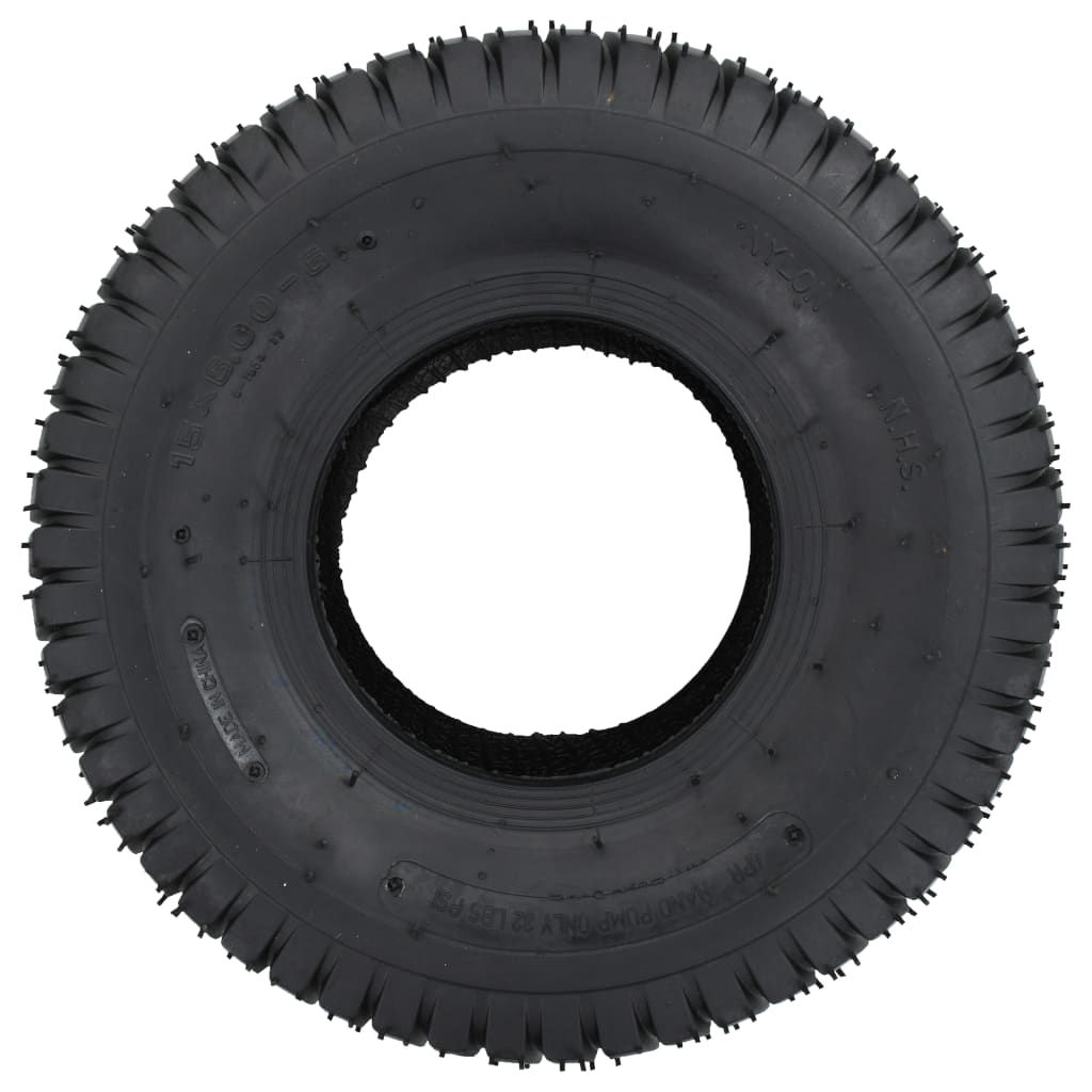 Trillebårdekk og innerslange sett 4 deler 15x6.00-6 4PR gummi