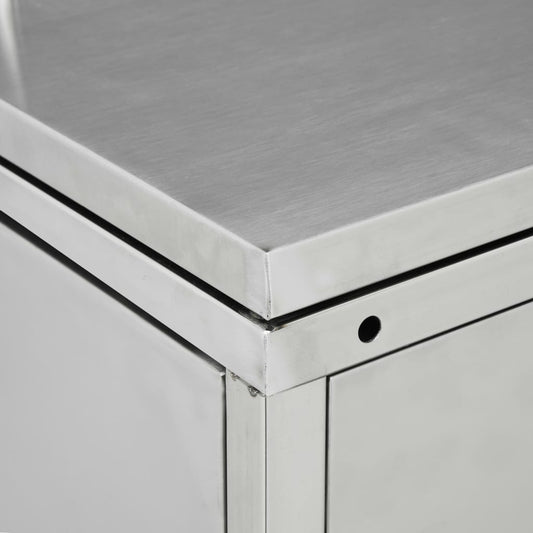 Søppeldunkskur dobbel 240 L rustfritt stål