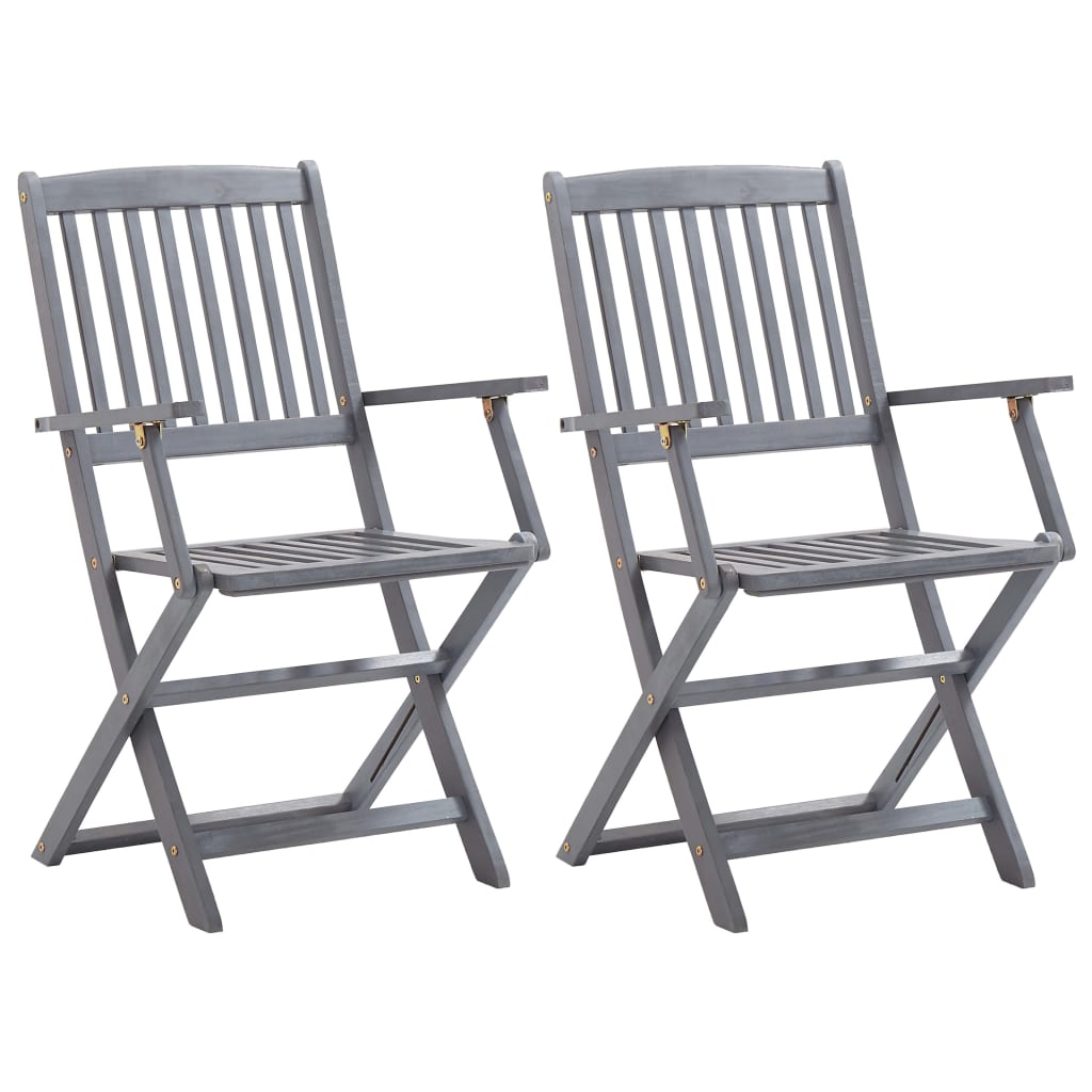 Klappstoler 2 stk heltre akasie