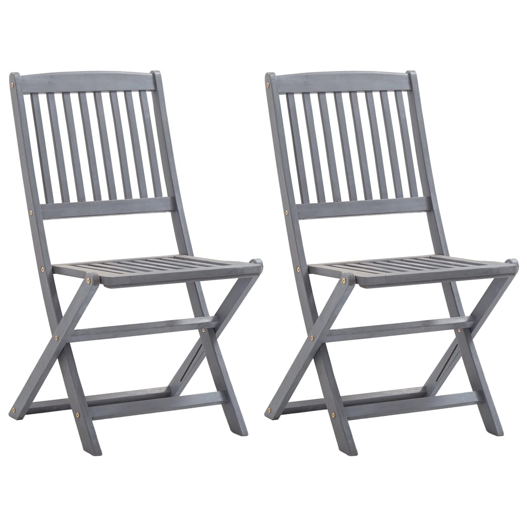 Klappstoler 2 stk heltre akasie