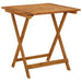Sammenleggbart hagebord 70x70x75 cm heltre akasie