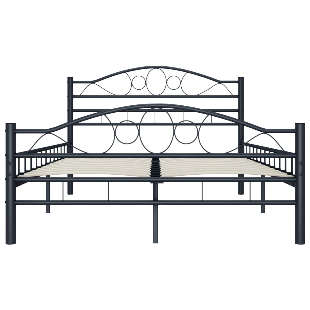 Sengeramme svart stål 120x200 cm