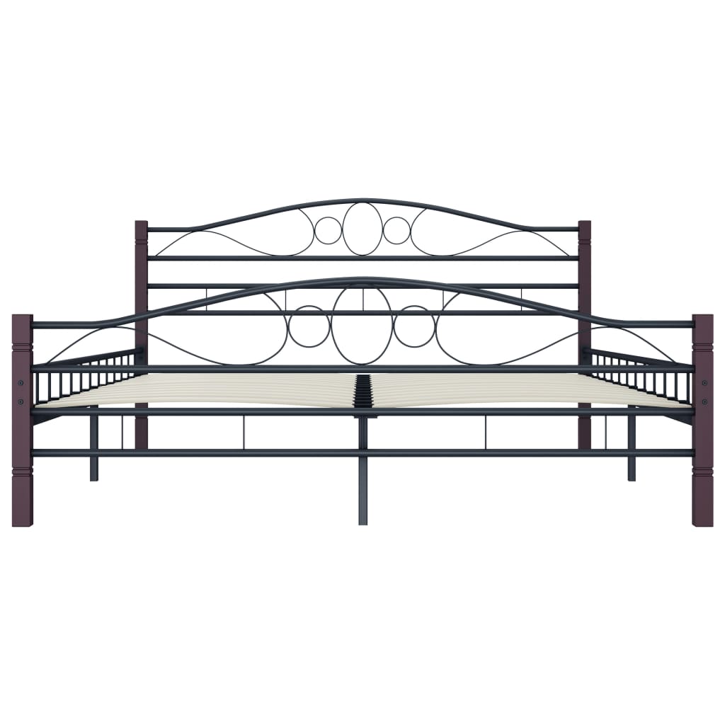 Sengeramme svart metall 200x200 cm