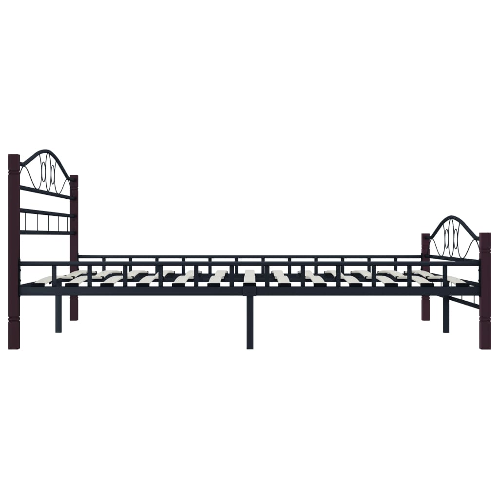 Sengeramme svart metall 200x200 cm