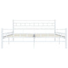 Sengeramme hvit metall 140x200 cm