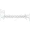 Sengeramme hvit metall 140x200 cm