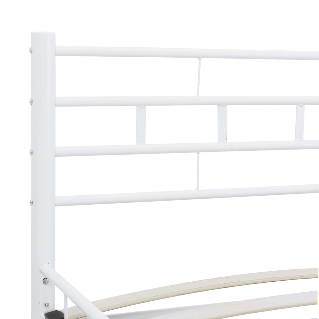 Sengeramme hvit metall 140x200 cm