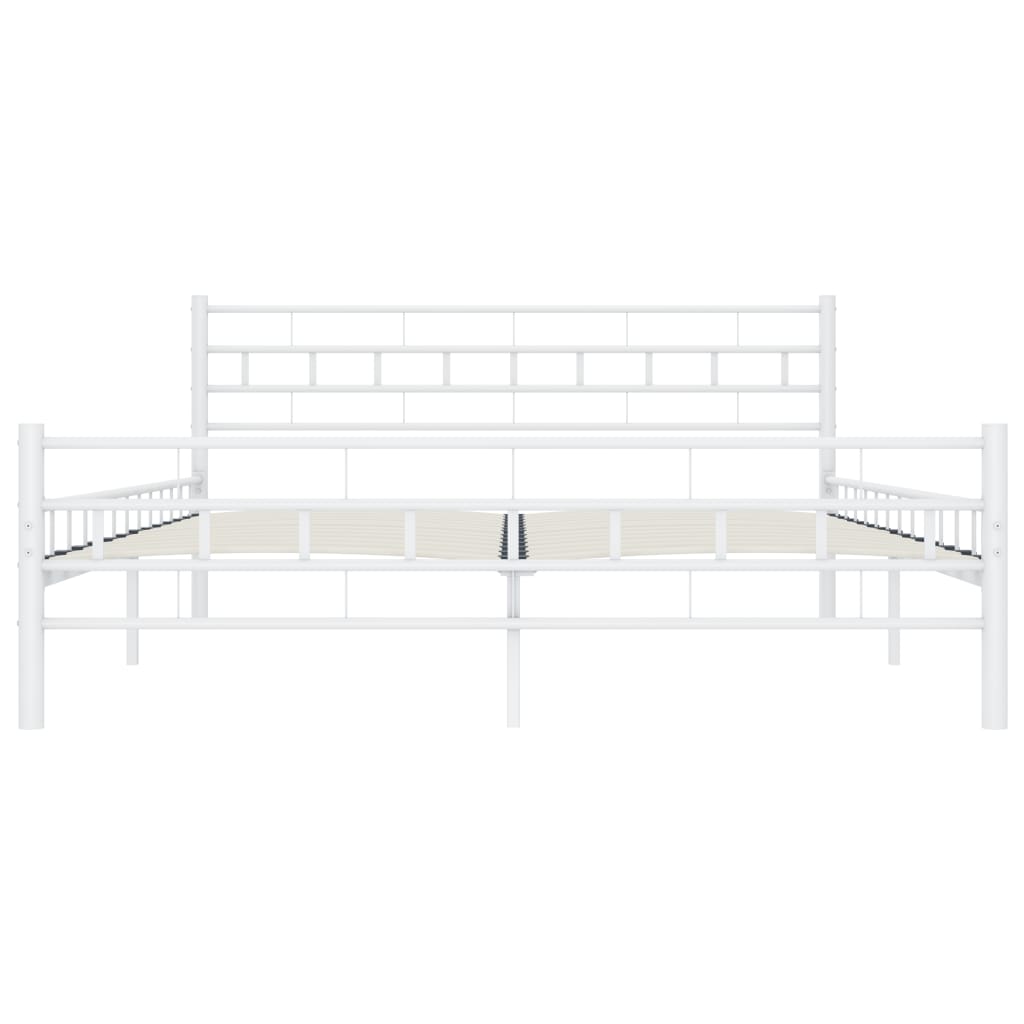Sengeramme hvit metall 160x200 cm