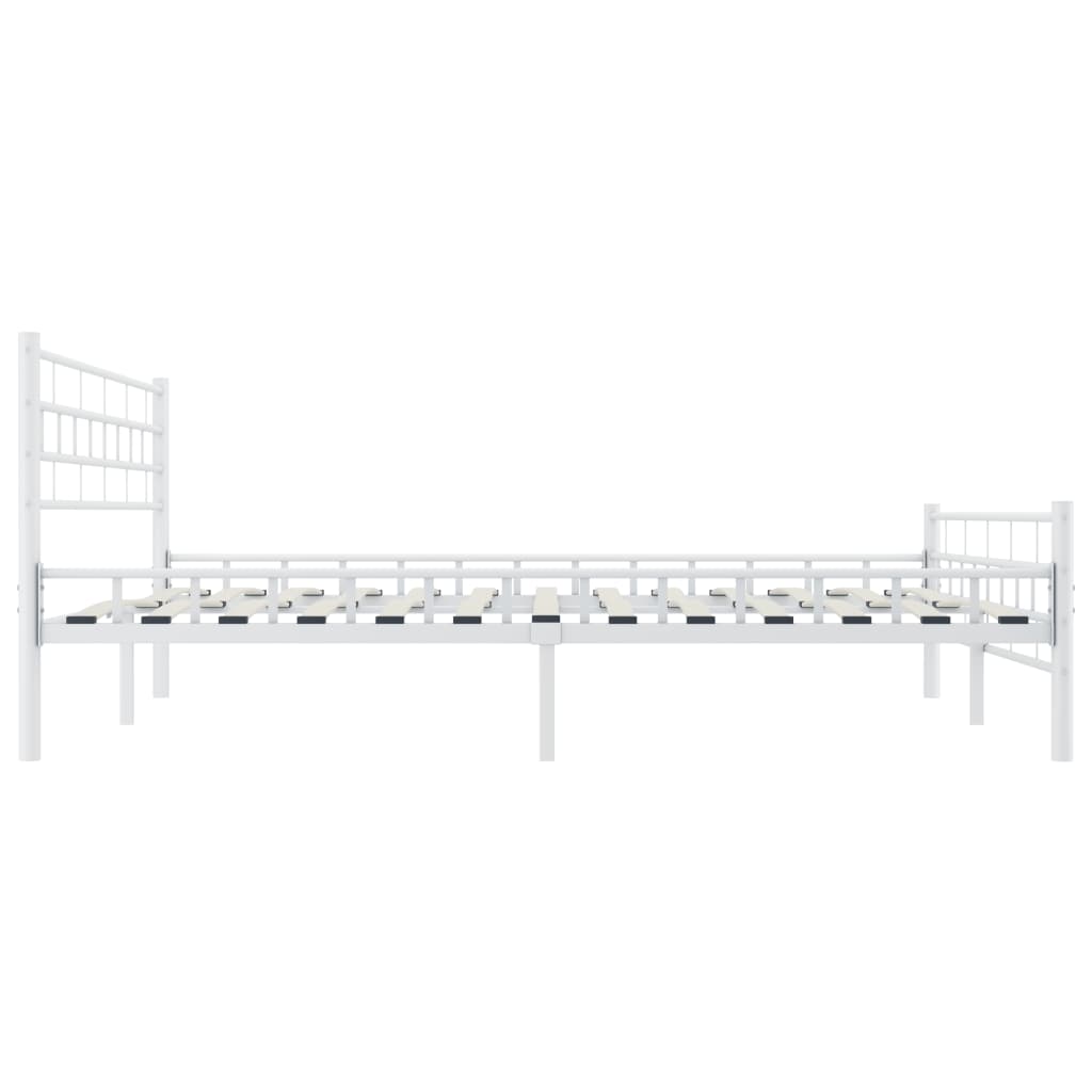 Sengeramme hvit metall 160x200 cm