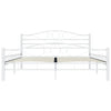 Sengeramme hvit metall 140x200 cm