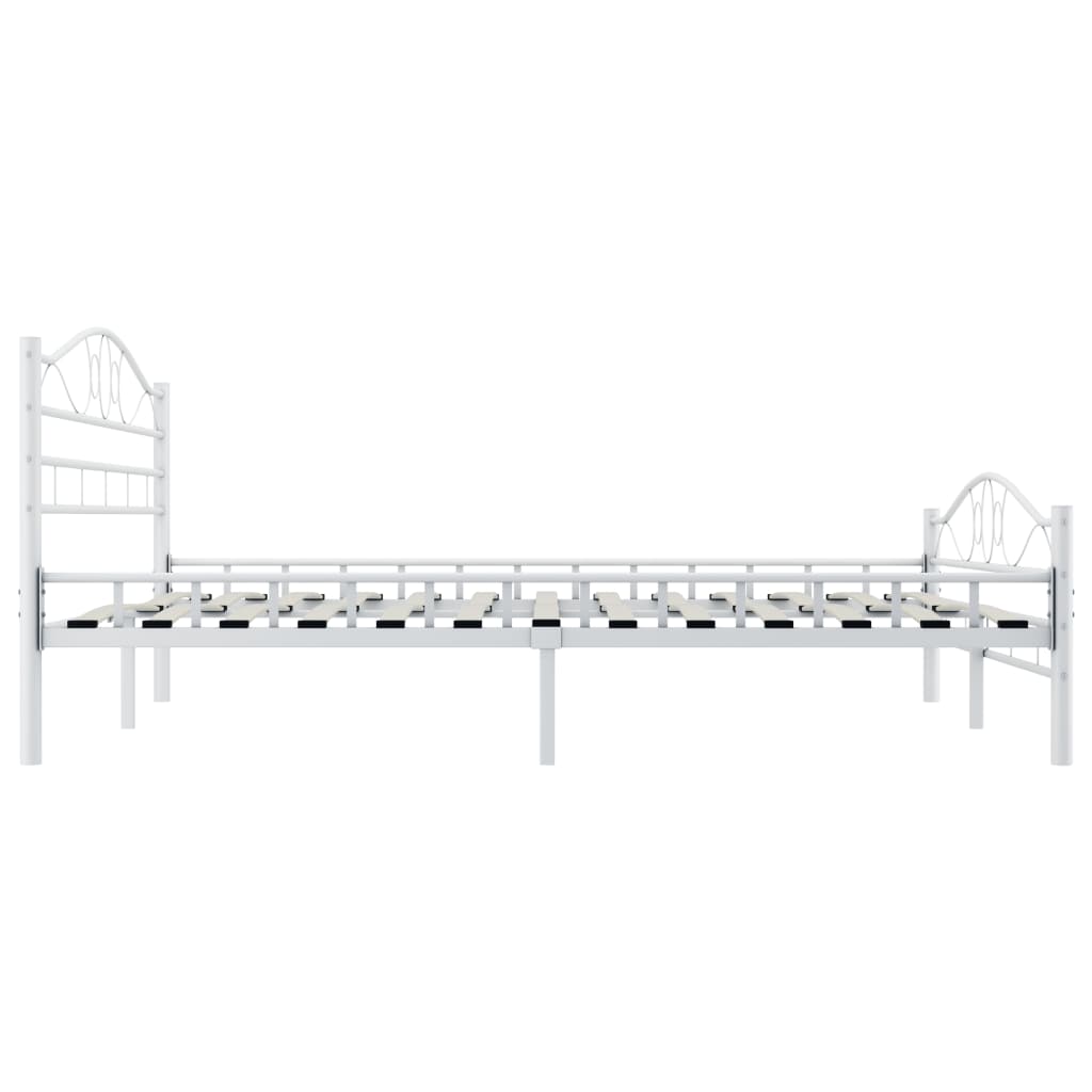 Sengeramme hvit metall 140x200 cm