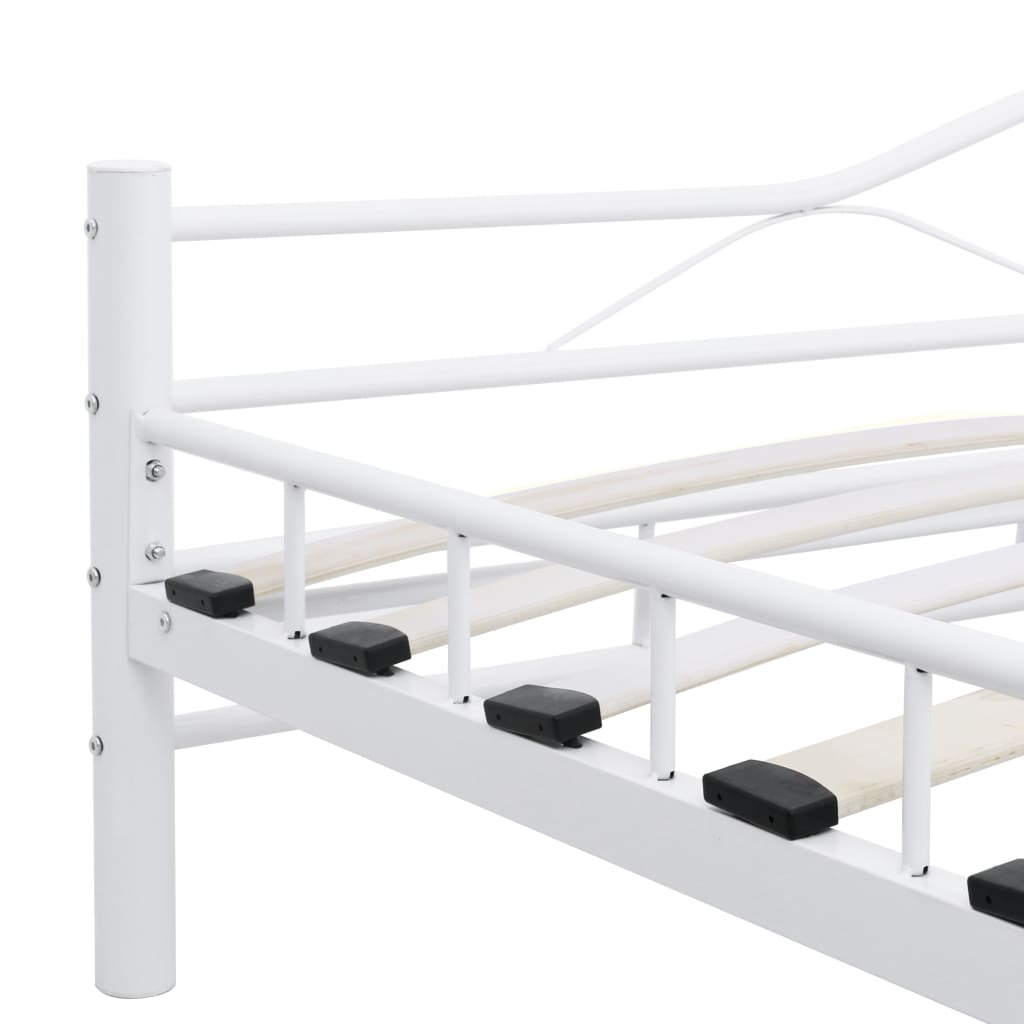 Sengeramme hvit metall 140x200 cm