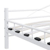 Sengeramme hvit metall 140x200 cm