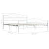 Sengeramme hvit metall 140x200 cm